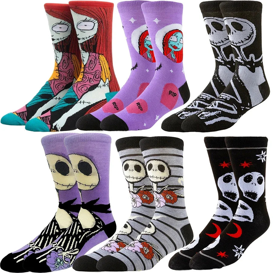 Halloween Cartoon Socks Cartoon Halloween One Size Fits All - Fun Halloween Accessories Design

