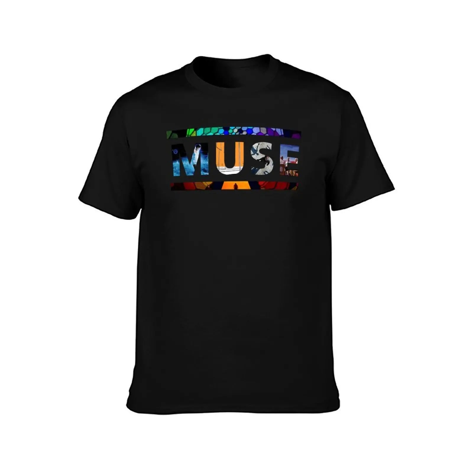 Muse Band T-Shirt Black Flat Lay - 100% Cotton Progressive Rock Band Merchandise Display
