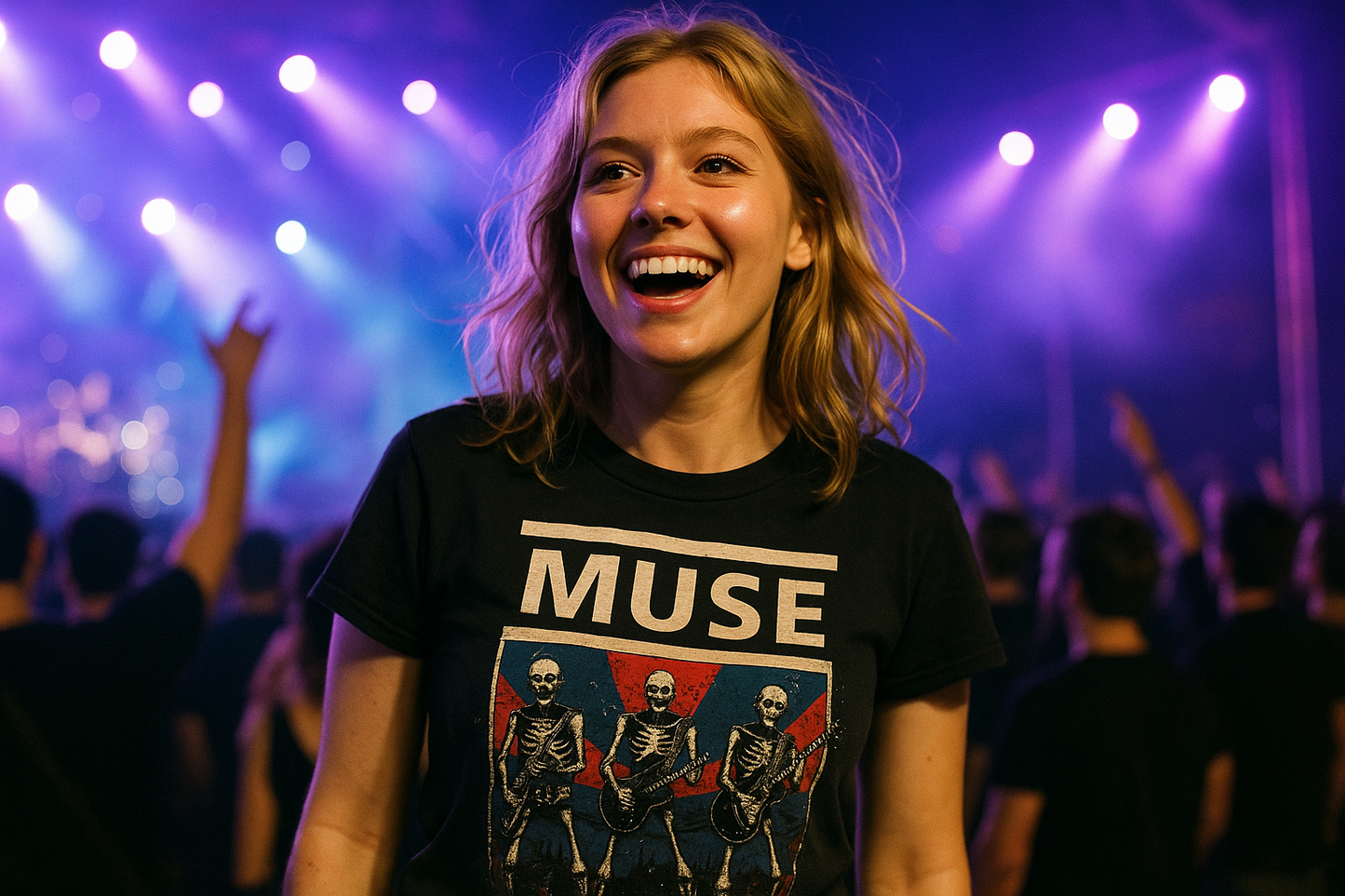 Muse Band T-Shirt Concert Lifestyle - Blonde Woman